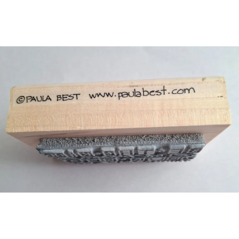Vintage Paula Best Wood Mounted Rubber Stamp Dog Quote 